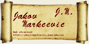 Jakov Markčević vizit kartica